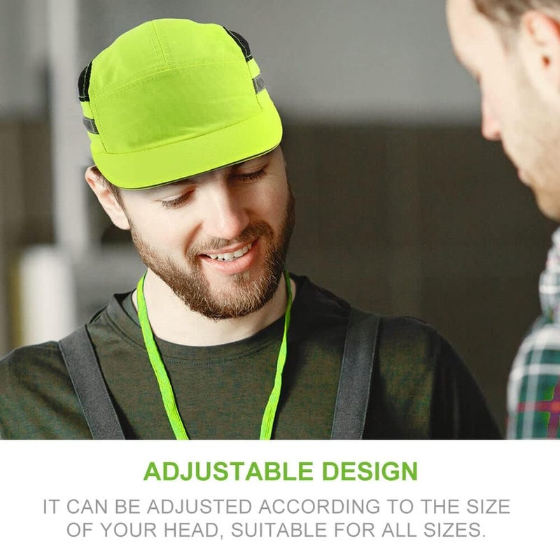 GREEN DEVIL Bump Cap for Safety Baseball Cap Style Hard Hats for Adult Men Women Breathable Lightweight Safety Hat for Head Protection with Reflective Stripes - Image 2